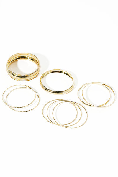 Vacation Escape Bangle Set - Gold