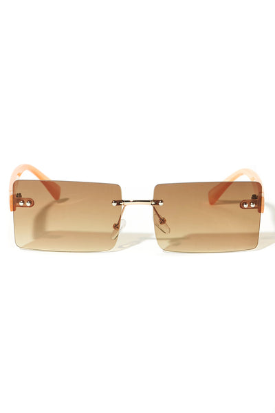 Y2K Vibes Sunglasses - Brown