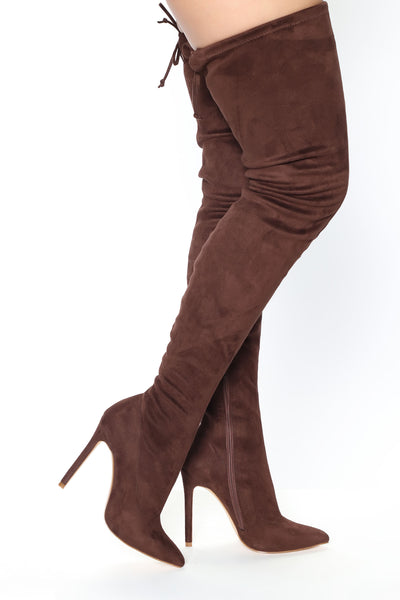 Vicky Over The Knee Boot - Chocolate