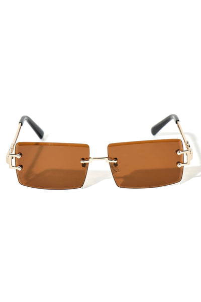 Y2K Party Sunglasses - Brown