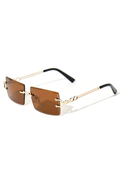 Y2K Party Sunglasses - Brown