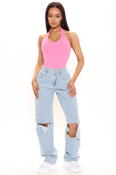 The New You Halter Top - Bubblegum Pink