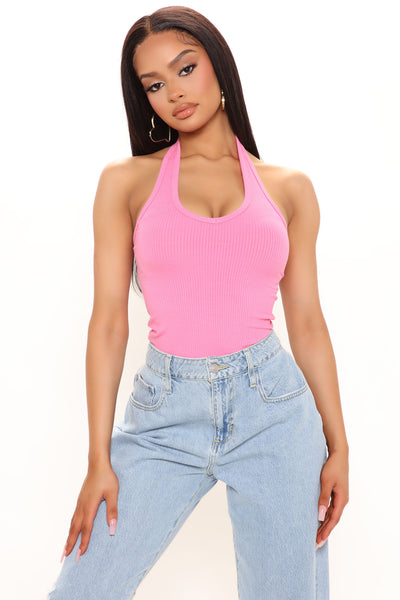 The New You Halter Top - Bubblegum Pink