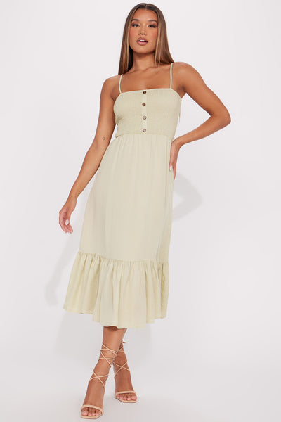 Watching Sunsets Midi Dress - Sage