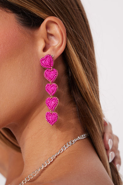 You're My Love Earrings - Pink