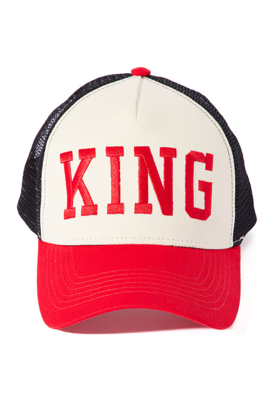 The King Is Back Trucker Hat - Red/White