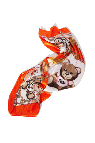 Teddy Head Scarf - Orange/combo