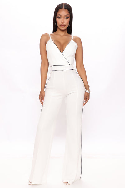 Veronica Jumpsuit - White/Black