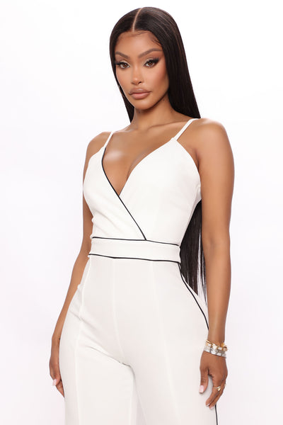 Veronica Jumpsuit - White/Black