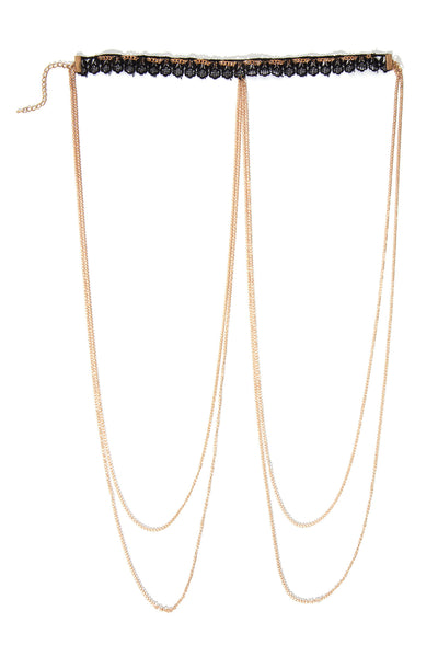 Overnight Party Body Chain - Gold