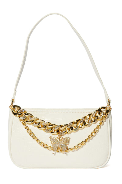 Social Butterfly Babe Handbag - White