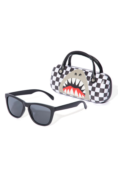 Mini Stylin' Shark Sunglasses With Case - Black