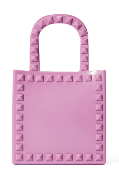 Mini Stunting Studded Handbag - Mauve