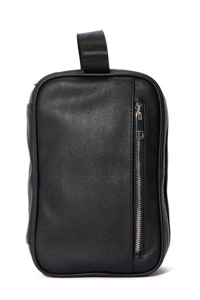 Everyday Faux Leather Travel Bag - Black