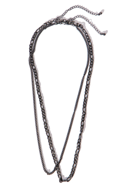 We Belong Together Chain Necklace - Black