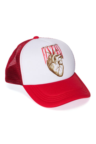 What The Heart Wants Trucker Hat - Red/White