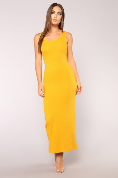 Mulberry Street Maxi Dress - Mustard