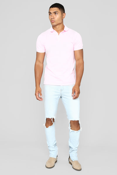 Wilson Short Sleeve Polo - Pink