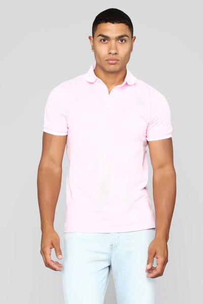 Wilson Short Sleeve Polo - Pink