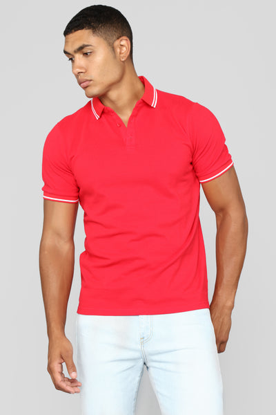 Wilson Short Sleeve Polo - Red