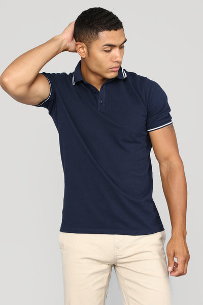 Wilson Short Sleeve Polo - Navy