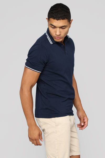 Wilson Short Sleeve Polo - Navy