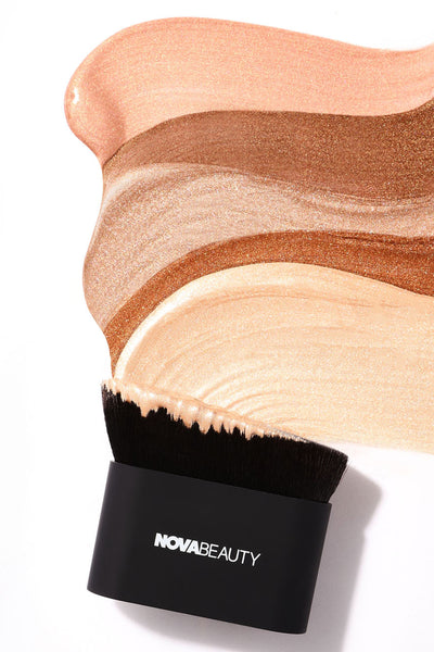 NOVABEAUTY Glow Effect Face and Body Kabuki Brush - Black