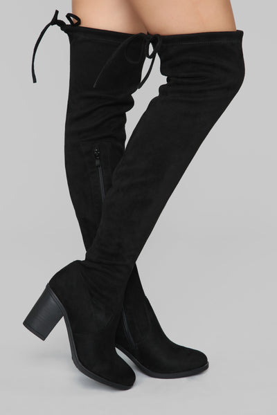 To Be Or Not Be Heeled Boot - Black