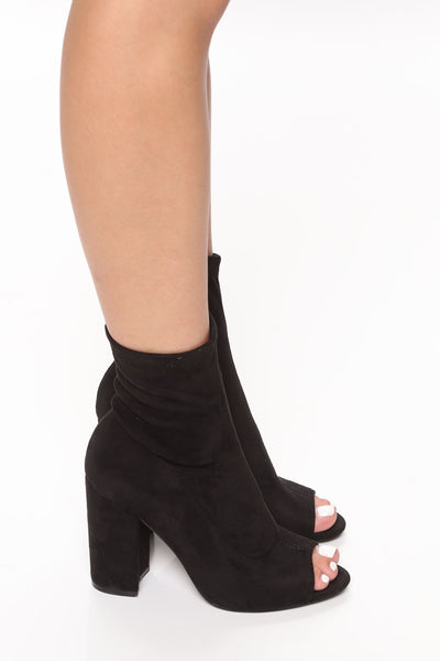 Step Into The Light Booties - Black