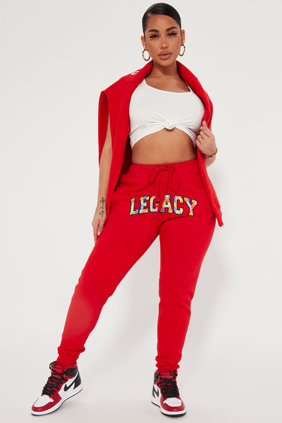 Building My Legacy Jogger Pant - Red