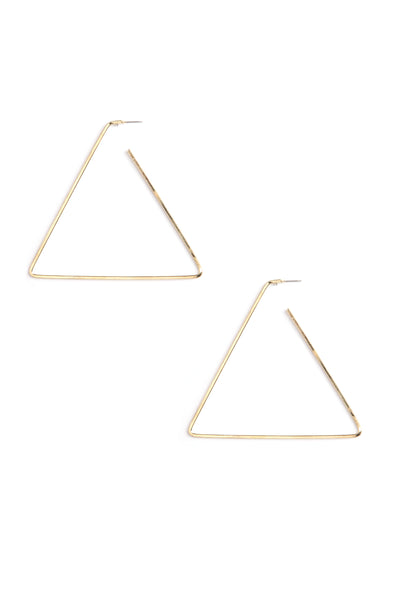 Tri A Different Angle Earrings - Gold