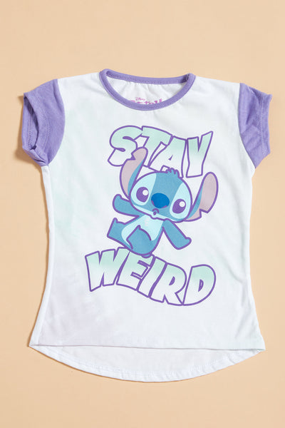 Mini Stitch Squad Short Sleeve Tee - Lavender/combo