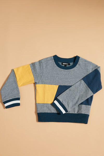 Mini Swag Champ Colorblock Sweatshirt - Navy/combo