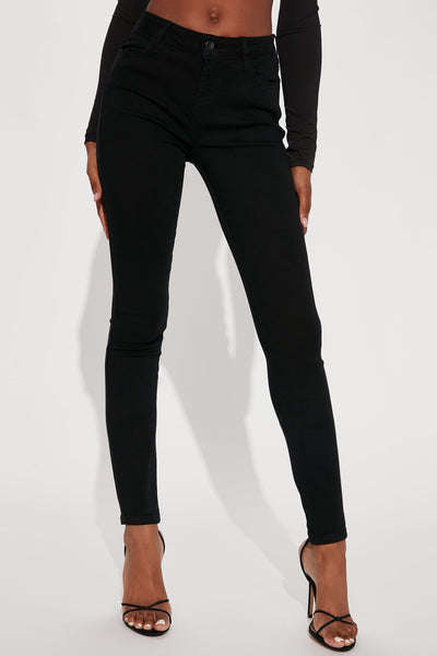 Tall Classic Mid Rise Skinny Jeans - Black