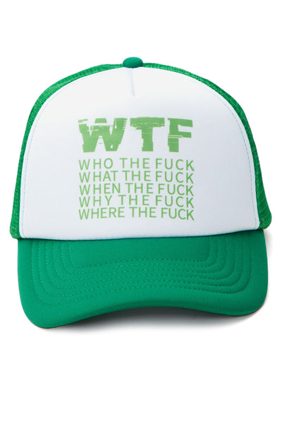 WTF Trucker Hat - Green