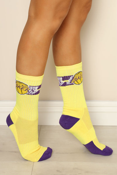 Los Angeles Lakers Socks - Yellow