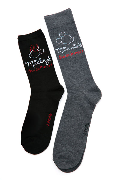 Your Sweetheart 2 Pack Socks - Black/Grey