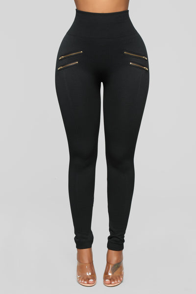 Kiss And Make Up Seamless Leggings - Black