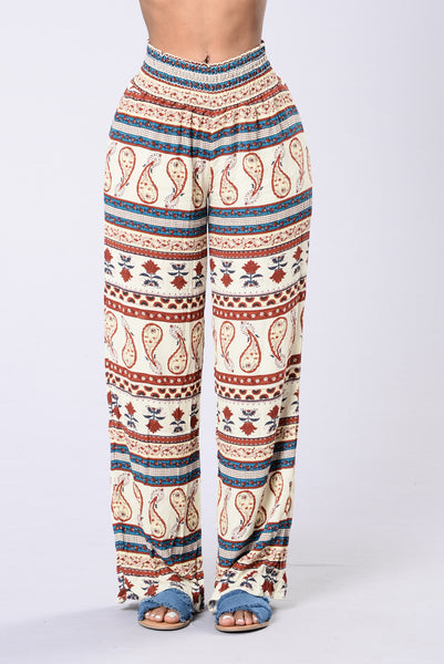 Tied To A Shallow Heart Pants - Peasant Spice