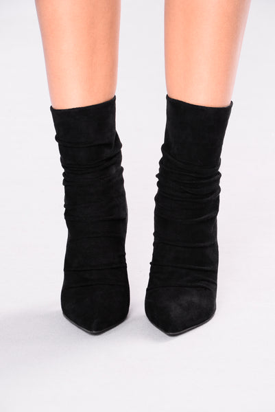 Sabrina Scrunch Bootie - Black