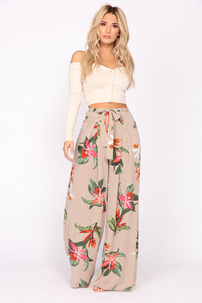 Thailand Floral Woven Pants - Floral