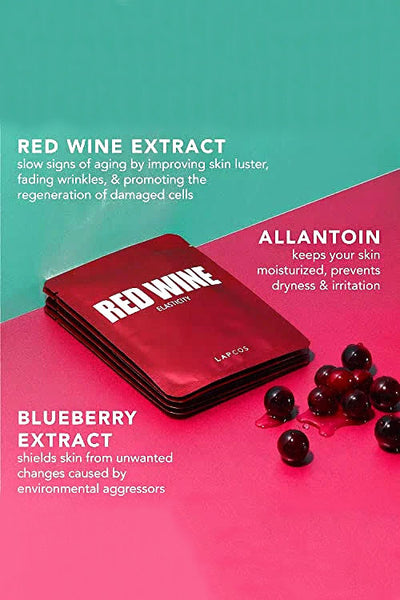 LAPCOS Red Wine Single Sheet Mask