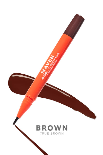 Maven Waterproof Liquid Eyeliner - Brown