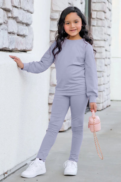 Mini Paparazzi Legging Set - Dusty Blue