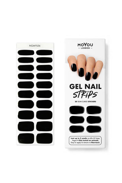 MoYou London Gel Nail Strips - Black