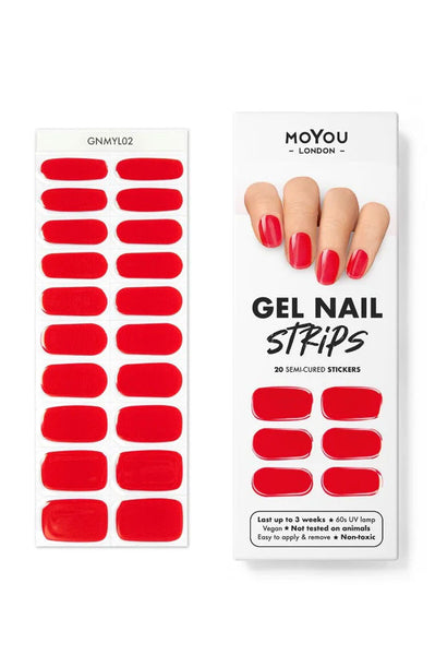 MoYou London Gel Nail Strips - Red