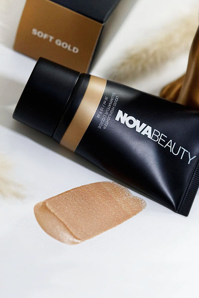 NOVABEAUTY Glow Effect Face and Body Highlighter- Soft Gold