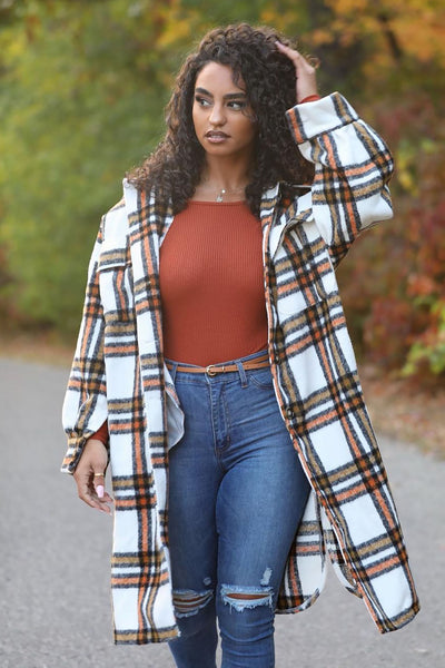 Paint The Town Plaid Jacket - Mustard/combo