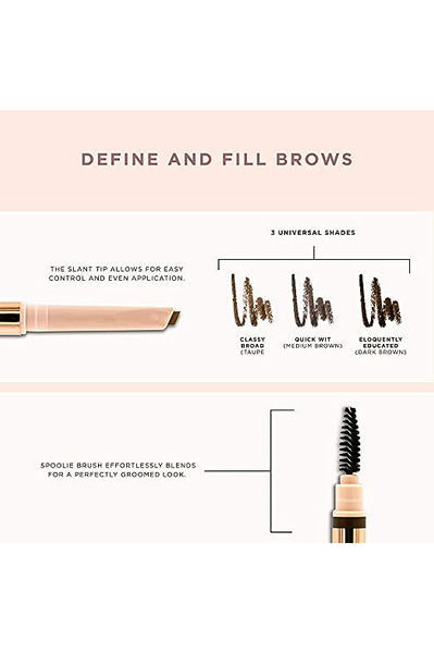 Pretty Vulgar Defined Brilliance Dual Sided Eyebrow Pencil - Classy Broad Taupe