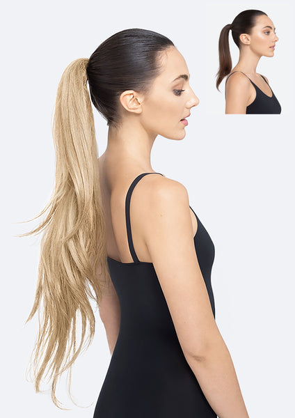 PRETTYPARTY The Ruby 8" to 24" Smooth and Long Layered Ponytail - Medium Blonde